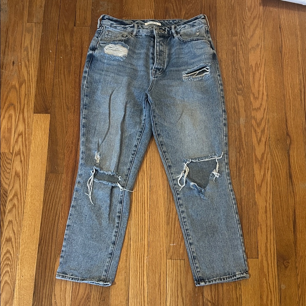 PacSun Light Blue Ripped Cropped Jeans